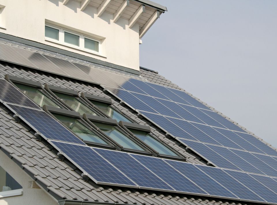 Photovoltaik-Anlage auf den Dach